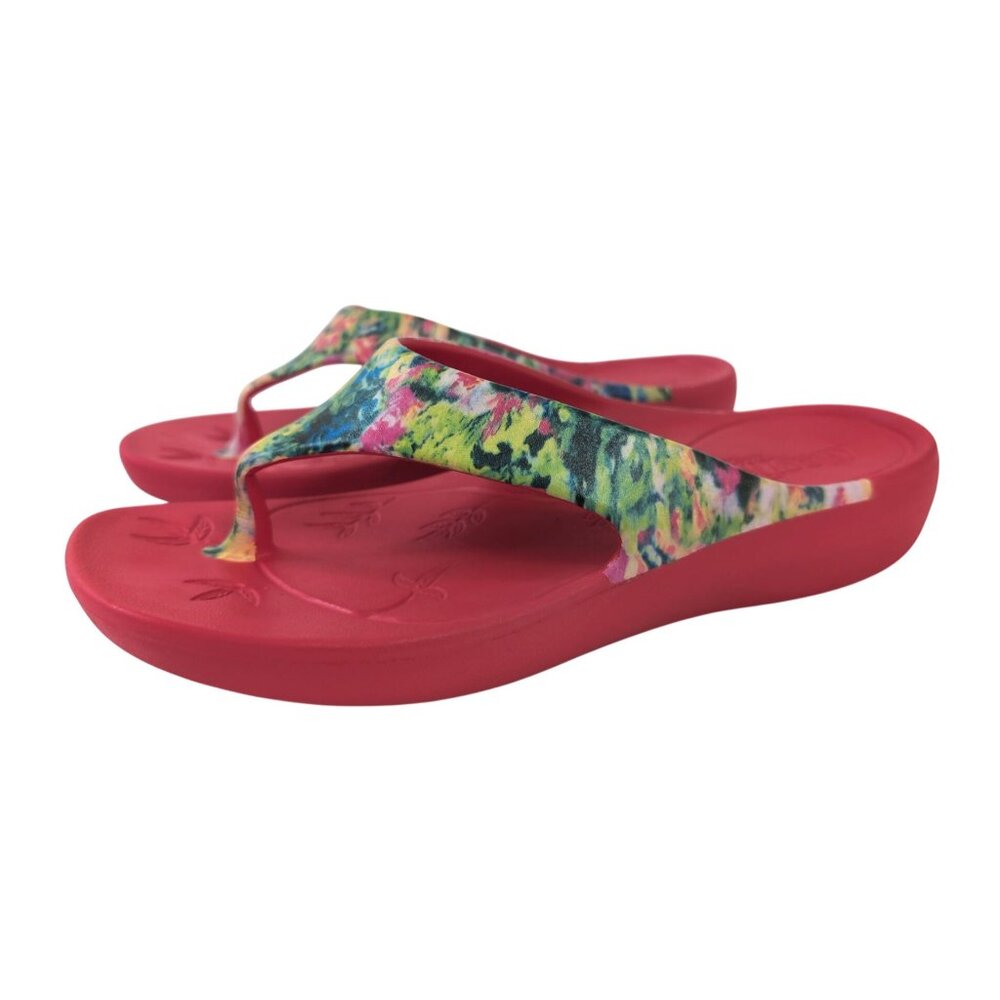 Alegria Sandals‎ Womens US 10 EU 40 Pink Floral Thong Slip On Flip Flop Ode